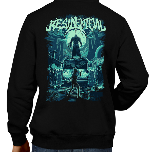 Video game shirts by Evil, Metalheads, RE, Biohazard, Umbrella, Racoon City, Leon Kennedy, Jill Valentine, Zombie, Resident Evil, 4, 7, 2, Chris Redfield, Survival Horror, T-Virus, Nemesis, Rock and Roll, Fire, Carlos, Resident Evil 3, Coat, Jacket, Hoody