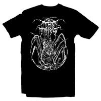 Heavy Metal Tees by Draculabyte l Made from 100% cotton, this unisex t-shirt rocks. Black T-shirt in sizes from small to 6X. Horror, Movie, Film, Scary, Halloween, Evil, Bloody, Killer, Murder, Monster, The Thing, Norris, Snow, John Carpenter, R.J. MacReady, videogame,  Dr. Blair, Alien, 1982, Michael Myers, Clothes