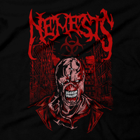 Heavy Metal Tees by Draculabyte l Made from 100% cotton, this unisex t-shirt rocks. Black T-shirt in sizes from small to 6X. Metal, Metalheads, RE, Biohazard, Umbrella, Racoon City, Leon Kennedy, Jill Valentine, Zombie, Resident Evil 4, 7, 3, 2, Japan, Chris Redfield, Rebecca, Claire, Survival Horror, T-Virus, RPD, Metal, Rock, Death, Game Over, Nemesis, Game Graphic Art