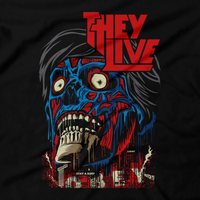 Heavy Metal Tees by Draculabyte l Made from 100% cotton, this unisex t-shirt rocks. Black T-shirt in sizes from small to 6X. Metalheads. Horror, Movie, Film, Scary, Halloween, Evil, Killer, Murder, They Live, Blue, Roddy Piper, Chew Bubblegum, John Carpenter, UFO, Aliens, Outer Space, Nada, Obey, Submit, Myers, Clothes, Shop, Clothing Store