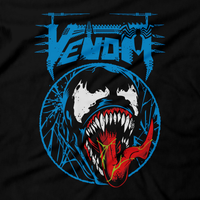 Heavy Metal Tees by Draculabyte l Made from 100% cotton, this unisex t-shirt rocks. Black T-shirt in sizes from small to 6X. Metalheads, Comic Books, Comics, Heroes, Villains, Symbiote, Movie, Film, Alien, Venom, Carnage, Spider-Man, Toxin, Eddie Brock, Maximum, Anti-Venom, Black Suit, Scream, Knull, Peter Parker, Clothes, Men, Women, Shirt