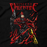 Heavy Metal Tees by Draculabyte l Made from 100% cotton, this unisex t-shirt rocks. Black T-shirt in sizes from small to 6X. Final Fantasy, FF VII, JRPG, Japan, Sephiroth, Videogames, Cloud Strife, Meteor, FF 7, Playstation, Tifa, Gamer, PS1, Shop, Graphic Art, Best, Remake, PS4, PS5, Aerith, Vincent Valentine, Dirge of Cerberus
