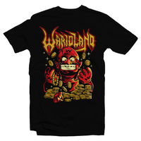 Heavy Metal Tees by Draculabyte l Made from 100% cotton, this unisex t-shirt rocks. Black T-shirt in sizes from small to 6X. Video game shirt inspired by Metal, Warbringer, Wario, Warioland, Wah, Super Mario, Super Mario Land, Super Smash Bros, Cute, Shirt, Nintendo, Switch, SMB, 6 Golden Coins, Evil, Funny, Retro Game Graphic Art.