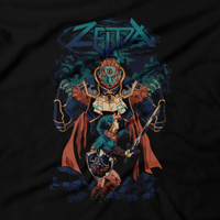 Heavy Metal Tees by Draculabyte l Made from 100% cotton, this unisex t-shirt rocks. Black T-shirt in sizes from small to 6X. Metalheads - Retro Gamer, Graphic Art, Video Games, Breath of the Wild, Final Boss, Ganon, Ganondorf, TLOZ, Ocarina of Time, OOT, Majora's Mask, Nintendo Shirt, Hyrule, Triforce, NES, The Legend of Zelda, Dark, Skull Kid, Beast, Link
