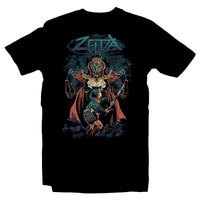 Heavy Metal Tees by Draculabyte l Made from 100% cotton, this unisex t-shirt rocks. Black T-shirt in sizes from small to 6X. Metalheads - Retro Gamer, Graphic Art, Video Games, Breath of the Wild, Final Boss, Ganon, Ganondorf, TLOZ, Ocarina of Time, OOT, Majora's Mask, Nintendo Shirt, Hyrule, Triforce, NES, The Legend of Zelda, Dark, Skull Kid, Beast, Link