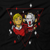 Heavy Metal Tees by Draculabyte l Made from 100% cotton, this unisex t-shirt rocks. Black T-shirt in sizes from small to 6X. Metalheads, Retro Gamer, Graphic Art, Video Games, Breath of the Wild, Ganon, TLOZ, Hyrule, Ocarina of Time, OOT, Nintendo 64 Shirt, Triforce, N64, Link, The Legend of Zelda, Skyward Sword, Demise, Wii, Switch, ghirahim, Sword Spirit