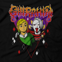 Heavy Metal Tees by Draculabyte l Made from 100% cotton, this unisex t-shirt rocks. Black T-shirt in sizes from small to 6X. Metalheads, Retro Gamer, Graphic Art, Video Games, Breath of the Wild, Ganon, TLOZ, Hyrule, Ocarina of Time, OOT, Nintendo 64 Shirt, Triforce, N64, Link, The Legend of Zelda, Skyward Sword, Demise, Wii, Switch, ghirahim, Sword Spirit