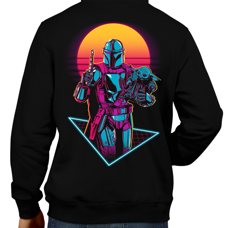 This unisex hoodie rocks. Black Hoodie For Men or Women. Sizes S to 5X - Read my lips , mercy is for wimps. Hoody, Winter. Rock, Movie, Film, Sci-Fi, Yoda, Baby Yoda, Bounty Hunter, TV Show, Mandalorian, Warrior, Boba Fett, Disney, Darth Vader, Princess Leia, Blaster, Episode, 6, 7, 8, 9, This is the way, Retro 80s, The Child.