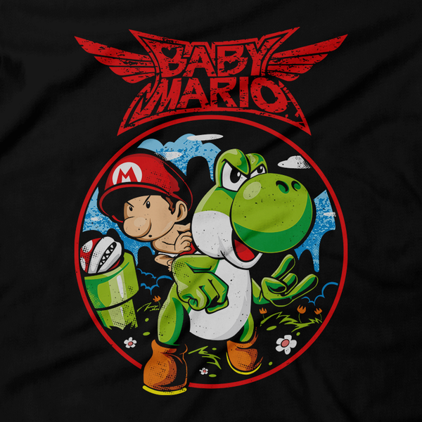 Heavy Metal Tees by Draculabyte l Made from 100% cotton, this unisex t-shirt rocks. Black T-shirt in sizes from small to 6X. Super Mario Bros, Mario, Super Mario, Smash Bros, NES, SNES, N64, Rock, Retro Gamer, Graphic Art, Shirt, Clothing, Super Mario 64, Nintendo 64, 90s, Bowser, Mario Kart, Yoshi's Island, Baby Mario, Yoshi, Cute, Nintendo, SMB, Baby Luigi