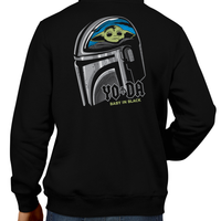 This unisex hoodie rocks. Black Hoodie For Men or Women. Sizes S to 5X - Metalheads, Graphic Art, Rock, Movie, Film, Sci-Fi, Yoda, Baby Yoda, Bounty Hunter, TV Show, Jedi, The Force, Cool, Mandalorian, Warrior, Boba Fett, ROTJ, ANH, Disney, Darth Vader, Han Solo, Cute, Princess Leia, ACDC, Back in Black, Highway to Hell