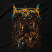 Heavy Metal Tees by Draculabyte l Made from 100% cotton, this unisex t-shirt rocks. Black T-shirt in sizes from small to 6X. Metalheads, Graphic Art, 2, 3, Horror, Monsters, Blood, Bloody, Mask, Helmet, Dead Space, Isaac Clarke, Ishimura, Necromorphs, Leapers, Lurkers, Hunters, Nail Gun, Xbox, PS3, PS5, Remake, Clothes, Retro Game, Video Game, Online Store
