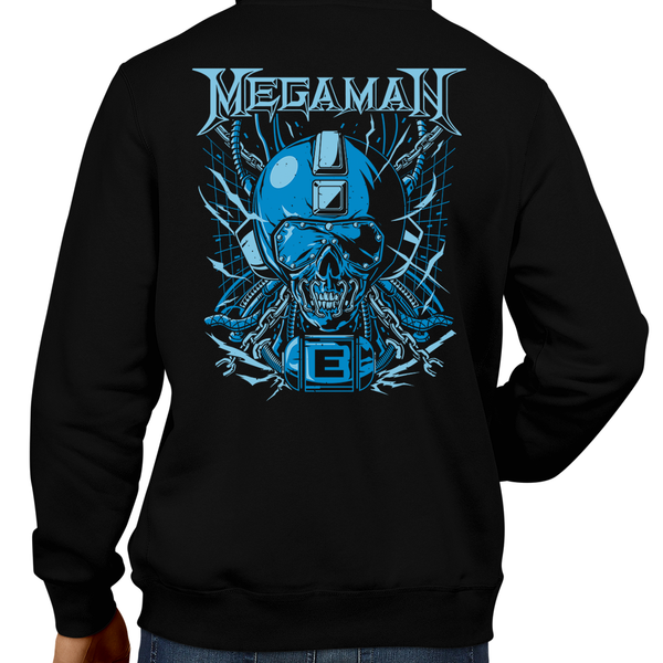 This unisex hoodie rocks. Black Hoodie For Men or Women. Sizes S to 5X - Metalheads, Blue Bomber, SNES, NES, 8 Bit, 80s, 1980s, Rockman, Japan, Japanese, Megaman, Mega Man X, Boss, 90s, 16 Bit, Run and Jump, Retro Gamer, Graphic Art. Robot, Megadeth, Nintendo, Rush, Red, Hoody, Coat, Jacket, Winter, Cold, Best