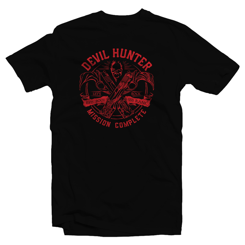Heavy Metal Tees by Draculabyte l Made from 100% cotton, this unisex t-shirt rocks. Black T-shirt in sizes from small to 6X. Metalheads, Hunter, Dante, DMC, Devil May Cry, PS2, Playstation 2, Vergil, Nero Rock, 90s, Retro Gamer, Graphic Art