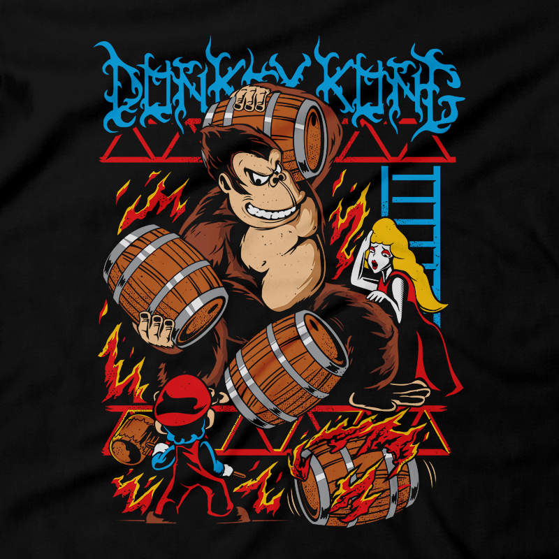 Heavy Metal Tees by Draculabyte l Made from 100% cotton, this unisex t-shirt rocks. Black T-shirt in sizes from small to 6X. Metal, Metal heads, Nes, Nintendo, Pixel, 8-Bit, 1980s, Donkey Kong, DKC, Super Smash Bros, Switch, Clothing, Tee, Super Mario, Arcade, Origional, Classic, Retro Game, King Kong Gamer, Atari, Graphic Art