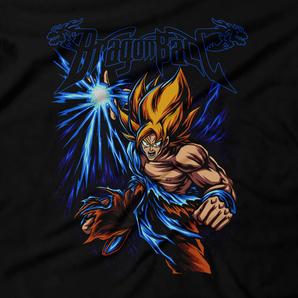 Heavy Metal Tees by Draculabyte l Made from 100% cotton, this unisex t-shirt rocks. Black T-shirt in sizes from small to 6X. Anime, Film, Animation, Japan, Japanese, Cartoon, Goku, Vegeta, Majin Buu, Frieza, Gohan, Bulma, Cell, Broly, Piccolo, Dragon Ball, Dragon Ball Z, power level over 9000Art, Store, Clothes, Shop, Shirt, Store