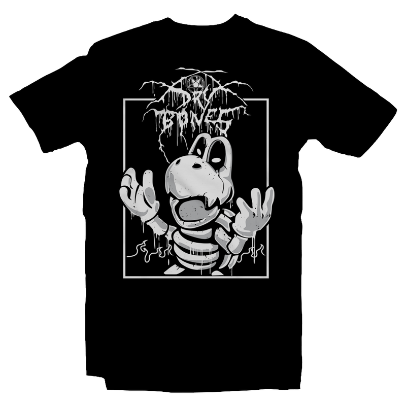 Heavy Metal Tees by Draculabyte l Made from 100% cotton, this unisex t-shirt rocks. Black T-shirt in sizes from small to 6X. Metalheads, Store, Online Shop, SMB, Super Mario 64, Mario Kart, Retro, Video Games, Gamer, SNES, Switch, N64, Art, Luigi's Mansion, Halloween, Dry Bones, Super Mario Bros 3, SMW, SMB3, Paper Mario, Dry Bones, Koopa Troopa, Super Mario