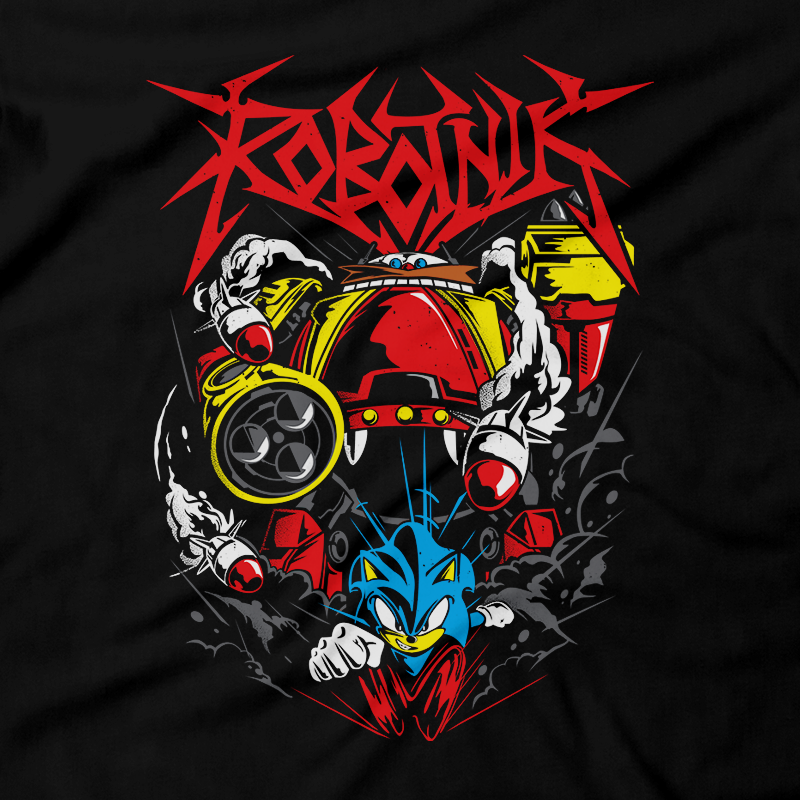Heavy Metal Tees by Draculabyte l Made from 100% cotton, this unisex t-shirt rocks. Black T-shirt in sizes from small to 6X. Metalheads, Graphic Art, Video Game, 16-Bit, Eggman, Dr. Robotnik, Sonic the Hedgehog, Sonic Adventure, Movie, Film, Jim Carrey, Knuckles, Tails, Robot, Machine, Colors, Heroes, Amy, Final Boss, Mania, Nintendo, Sega Genesis, Dreamcast