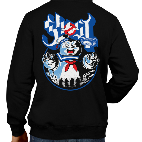 This unisex hoodie rocks. Black Hoodie For Men or Women. Sizes S to 5X - Read my lips , mercy is for wimps. Hoody, Jacket, Coat. Winter. Ghostbusters inspired design with Slimer, Slime, Peter Venkman, Raymond Stantz, Egon Spengler, Who Ya Gonna Call, Zuul, New York, Logo, Stay Puft, 80s Movie, 1980s, Ghost Band, Papa Emeritus, Namco, Horror, Art