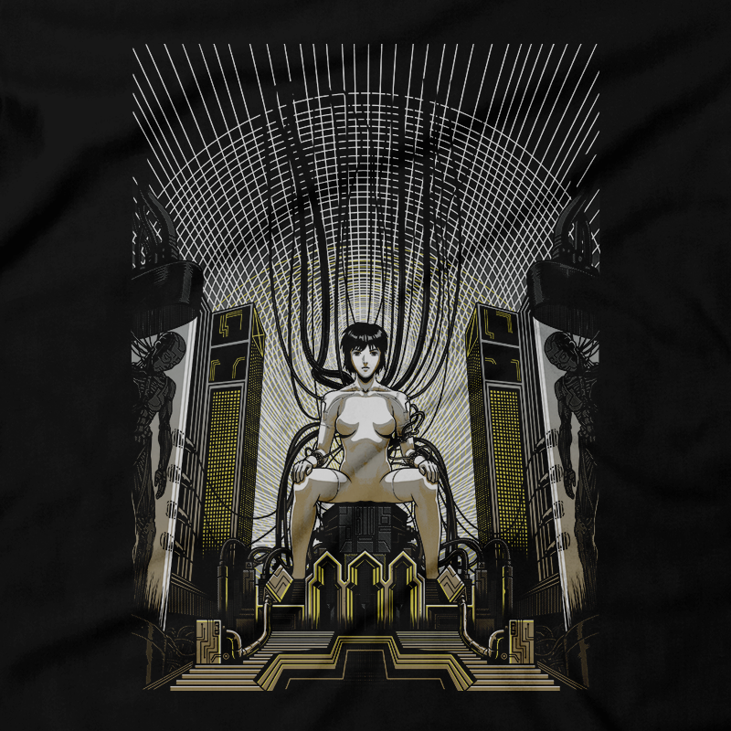 Heavy Metal Tees by Draculabyte l Made from 100% cotton, this unisex t-shirt rocks. Black T-shirt in sizes from small to 6X. Anime, Film, Animation, Japan, Japanese, Cartoon, Cyberpunk, cyborg, Motoko Kusanagi, Batou, Togusa, Puppet Master, Naked, Stand Alone Complex, Sci-Fi, Naked, stealth camouflage, Art, Store, Clothes, Shop
