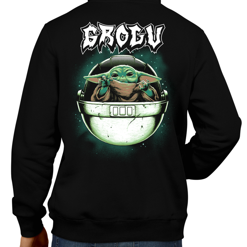 This unisex hoodie rocks. Black Hoodie For Men or Women. Sizes S to 5X - Metalheads, Graphic Art, Rock, Movie, Film, Sci-Fi, Yoda, Baby Yoda, Bounty Hunter, TV Show, Jedi, The Force, Mandalorian, Boba Fett, Grogu, ROTJ, ANH, Darth Vader, Cute, Princess Leia, Foundling, The Child, Clothes, Gift, Star Wars