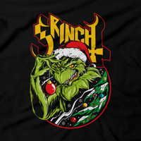 Heavy Metal Tees by Draculabyte l Made from 100% cotton, this unisex t-shirt rocks. Black T-shirt in sizes from small to 6X. Christmas, Gift, Tree, Snow, Holiday, Santa Claus, Present, Frosty the Snowman, How the Grinch Stole Christmas, The Grinch, Dog, Heart, Cindy Lou, Dr. Seuss, Max, Thief, Steal, Whos, Best Gift, Shirt, Clothes