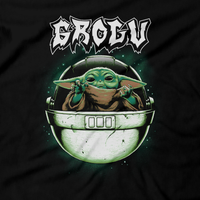 Heavy Metal Tees by Draculabyte l Made from 100% cotton, this unisex t-shirt rocks. Black T-shirt in sizes from small to 6X. Metalheads, Graphic Art, Rock, Movie, Film, Sci-Fi, Yoda, Baby Yoda, Bounty Hunter, TV Show, Jedi, The Force, Mandalorian, Boba Fett, Grogu, ROTJ, ANH, Darth Vader, Cute, Princess Leia, Foundling, The Child, Clothes, Gift, Star Wars