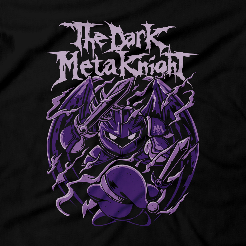 Heavy Metal Tees by Draculabyte l Made from 100% cotton, this unisex t-shirt rocks. Blackshirt in sizes from small to 6X.  Metalheads, Battle in Mirrors, Retro, Video Games, Gamer, N64, Graphic Art, Kirby, Dreamland, Super Smash Bros, N64, Nintendo Switch, SNES, Kirby Star Allies, Super Star, Dark Meta Knight, Nintendo Shirt, the black dhalia murder Band