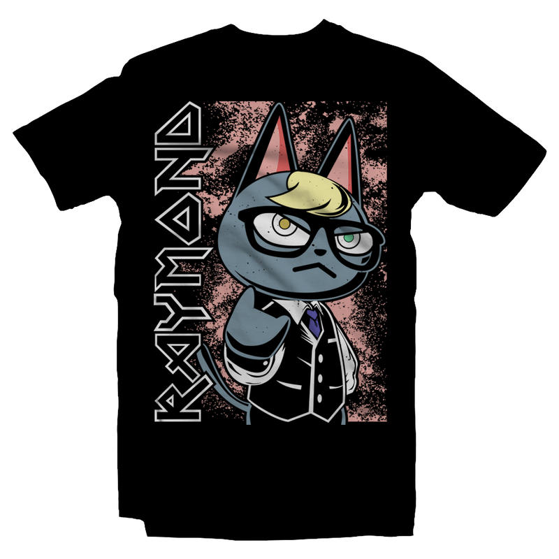 Heavy Metal Tees by Draculabyte l Made from 100% cotton, this unisex t-shirt rocks. Black T-shirt in sizes from small to 6X. Metalheads, Cross, Cat, Dog, KK Slider, Guitar, Retro Gamer, Graphic Art, Nintendo Switch, 3DS, Animal Forest, New Horizons, Tom Nook, Iron Maiden, Isabelle, Raymond, Animal Crossing, Bells, Town, Villagers, Resetti