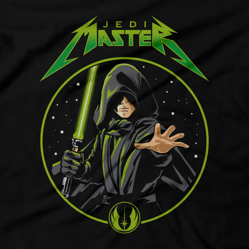 Heavy Metal Tees by Draculabyte l Made from 100% cotton, this unisex t-shirt rocks. Black T-shirt in sizes from small to 6X. Metalheads, Graphic Art, Movie, Film, Sci-Fi, Yoda, Mandalorian, Boba Fett, Darth Vader, Princess Leia, This is the way, Music, Rebel, Black, Chewbacca, Han Solo, Falcon, Luke Skywalker, Jedi Master, Jedi Knight, The Force, LightSaber