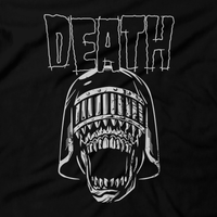 Heavy Metal Tees by Draculabyte l Made from 100% cotton, this unisex t-shirt rocks. Black T-shirt in sizes from small to 6X. Comic Book, Comic, Mega City One, Father of Justice, Fear, Judge Death, Dark Judges, Movie, Film, Mortis, Fire, 70's, 80s, 90s, 1980s, 1990s, Dead or alive, Cop, Justice, Robocop, Law, Cop, Police