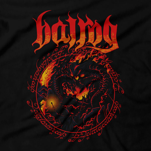 Heavy Metal Tees by Draculabyte l Made from 100% cotton, this unisex t-shirt rocks. Black T-shirt in sizes from small to 6X. Heavy Metal designs on tees. Movie, Film, Adventure, Lord of the Rings, Gandalf, Gollum, Frodo, Aragorn, Sauron, Legolas, Balrog, hobbit, mordor, middle earth, moria, the two towers, fellowship of the ring, king, mount doom, clothes