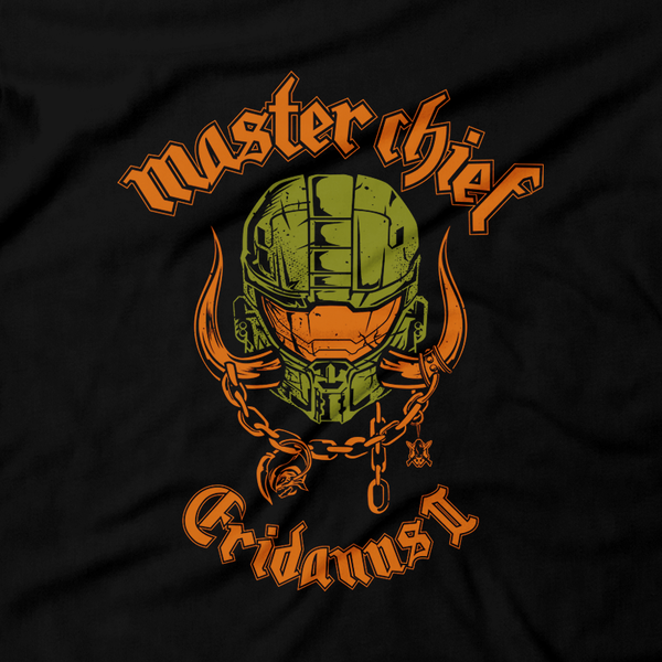 Heavy Metal Tees by Draculabyte l Made from 100% cotton, this unisex t-shirt rocks. Black T-shirt in sizes from small to 6X. Metalheads, Graphic Art, Spartan, Halo 2, 3, Motorhead, Master Chief, Grunts, John 117, Overkill, Halo: Combat Evolved, Final Boss, Bungie Studios, Red VS Blue, Covenant, Arbiter, 343, Cortana, Microsoft Xbox One, Warthog, Infinite