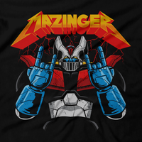 Heavy Metal Tees by Draculabyte l Made from 100% cotton, this unisex t-shirt rocks. Black T-shirt in sizes from small to 6X. Anime, Movie, Film, Animation, Japan, Japanese, Cartoon, Mazinger, Mech, Mobile Suit Gundam, Mobile Police Patlabor, Macross, Bubblegum Crisis,  Art, Tee, Store, Clothes
