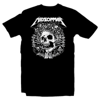 Heavy Metal Tees by Draculabyte l Made from 100% cotton, this unisex t-shirt rocks. Black T-shirt in sizes from small to 6X. Metalheads. Horror, Movie, Film, Scary, Halloween, Evil, Bloody, Killer, Murder, Ghosts, poltergeist, Beast, Tv, midsommar, Summer, Cult, Sweden, Clothes, Shop, The Wicker Man, Skull, Bones, Halloween, Clothing Store