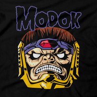 Heavy Metal Tees by Draculabyte l Made from 100% cotton, this unisex t-shirt rocks. Black T-shirt in sizes from small to 6X. Metal, Metal heads, Scary, Spooky, Ghost Band, Modok, Iron Man, Comics, Comic Book, Avengers, Big Head, George Tarleton, Tales of Suspense, Captain America, Hulk, Spider-Man, Defenders, X-Men, Movies, TV Show, Funny, Shirt