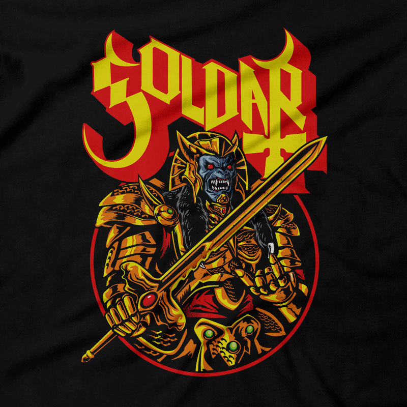 Heavy Metal Tees by Draculabyte l Made from 100% cotton, this unisex t-shirt rocks. Black T-shirt in sizes from small to 6X. Metalheads, Tv Show, Japan, Japanese, Goldar, Alien, Wolf, Monkey, Red, Blue, Yellow, Black, Pink, Green, Lord Zedd, Rita Repulsa, mighty morphin power rangers, Tommy, Zordon, Alpha 5, Megazord, Thunder Megazord