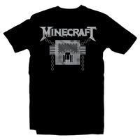 Heavy Metal Tees by Draculabyte l Made from 100% cotton, this unisex t-shirt rocks. Black T-shirt in sizes from small to 6X. Evil, Metalheads, Metal Heads, Blocks, Survial, Crafting, Building, Minecraft, Microsoft, Xbox, Playstation, Nintendo, Switch, Mobile Phone, Clothes, Pixel, Mojang, Megadeth, Rest in Peace, Windows, Multiplayer, Kids
