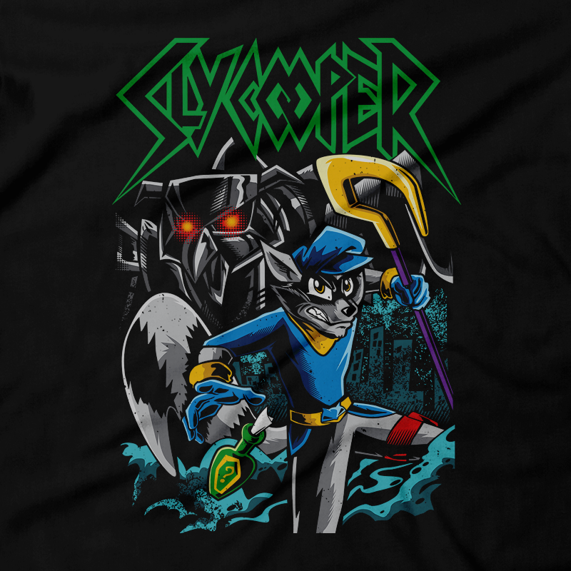 Heavy Metal T-Shirt for Me and Women - Sizes S, M, L, XL, 2X, 3X, 4X, 5X, 6X, Black - Retro Gaming, PS1, Classic, Sly Cooper, 2,3, 4, Collection, Stealth, Raccoon, , Crash, Jak and Daxter, PS2, Playstation 2, Spyro, Ratchet and Clank, Guns, PS3, PS4, PS5, Sucker Punch, Murray, Bentley, Turtle, Hippo, Spyro