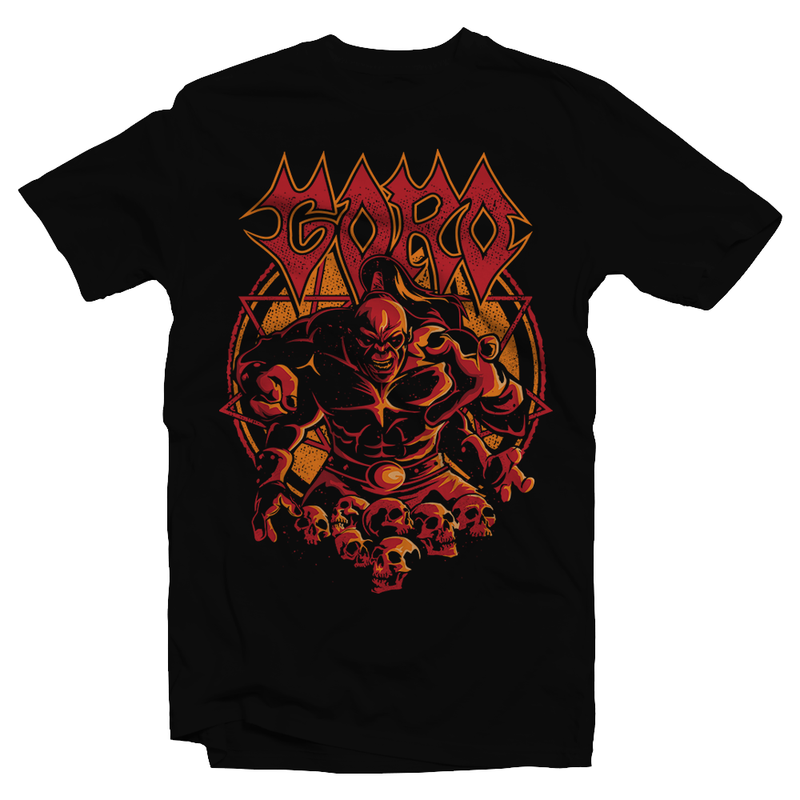 Heavy Metal Tees by Draculabyte l Made from 100% cotton, this unisex t-shirt rocks. Black T-shirt in sizes from small to 6X. Metal, Metalheads, Fighting Game, Finish Him, Arcade, Fighter, Sub Zero, Mortal Kombat 11, MK, Fatality, Blood, SNES, MK2, Raiden, 90s, 1990s, Goro, Four Arms, Boss, MK11, Metal Head, Metal, Rock, Skull