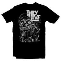 Heavy Metal Tees by Draculabyte l Made from 100% cotton, this unisex t-shirt rocks. Black T-shirt in sizes from small to 6X. Metalheads. Horror, Movie, Film, Scary, Halloween, Evil, Killer, Murder, They Live, Blue, Roddy Piper, Chew Bubblegum, John Carpenter, UFO, Aliens, Outer Space, Nada, Obey, Submit, Myers, Clothes, Shop, Clothing Store