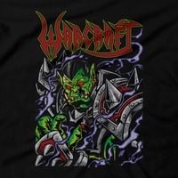 Heavy Metal Tees by Draculabyte l Made from 100% cotton, this unisex t-shirt rocks. Black T-shirt in sizes from small to 6X. Metalheads, Rpg, Open World, Elder Scrolls, Orc, MMO, Strategy, WOW, World of Warcraft Thrall, PC, Illidan Stormrage, Arthas Menethil, Medivh, Humans, Mage, Graphic Art