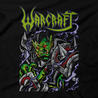 Heavy Metal Tees by Draculabyte l Made from 100% cotton, this unisex t-shirt rocks. Black T-shirt in sizes from small to 6X. Metalheads, Rpg, Open World, Elder Scrolls, Orc, MMO, Strategy, WOW, World of Warcraft Thrall, PC, Illidan Stormrage, Arthas Menethil, Medivh, Humans, Mage, Graphic Art