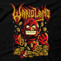 Heavy Metal Tees by Draculabyte l Made from 100% cotton, this unisex t-shirt rocks. Black T-shirt in sizes from small to 6X. Video game shirt inspired by Metal, Warbringer, Wario, Warioland, Wah, Super Mario, Super Mario Land, Super Smash Bros, Cute, Shirt, Nintendo, Switch, SMB, 6 Golden Coins, Evil, Funny, Retro Game Graphic Art.