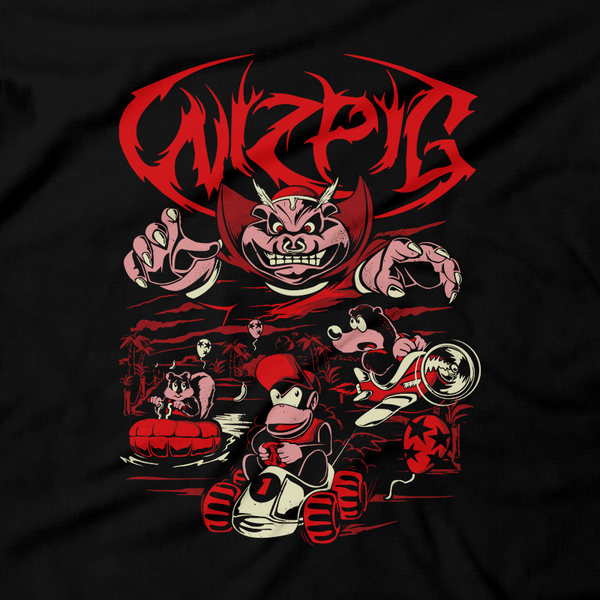 Heavy Metal Tees by Draculabyte l Made from 100% cotton, this unisex t-shirt rocks. Black T-shirt in sizes from small to 6X. Metalheads, Wizard, Bear, Banjo and Kazooie, Banjo Tooie, N64, Nintendo 64, Final Boss, Diddy Kong Racing, Wizpig, Space, Alien, Conker, Rare, Rareware, Pipsy, TT, Taj, Donkey Kong,  Puzzle, Evil, Art, Clothing, Video Game, Retro Gaming