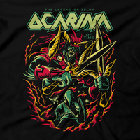 Heavy Metal Tees by Draculabyte l Made from 100% cotton, this unisex t-shirt rocks. Black T-shirt in sizes from small to 6X. Metalheads - Retro Gamer, Graphic Art, Video Games, Breath of the Wild, Final Boss, Ganon, Ganondorf, TLOZ, Ocarina of Time, OOT, Majora's Mask, Nintendo Shirt, Hyrule, Triforce, NES, The Legend of Zelda, Dark, Skull Kid, Beast, Link