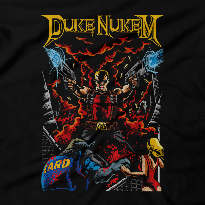 Metalheads, Playstation 2, Playstation 4, PS3, PS2, shirt, gift, Duke Nukem 3D, PC, FPS, Shooter, Hooker, Babe, Pig, Alien, Aleins, Meltdown, Forever, First Person Shooter, PS1, Graphic Art, Doom
