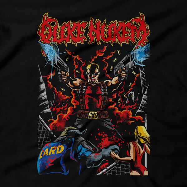 Metalheads, Playstation 2, Playstation 4, PS3, PS2, shirt, gift, Duke Nukem 3D, PC, FPS, Shooter, Hooker, Babe, Pig, Alien, Aleins, Meltdown, Forever, First Person Shooter, PS1, Graphic Art, Doom