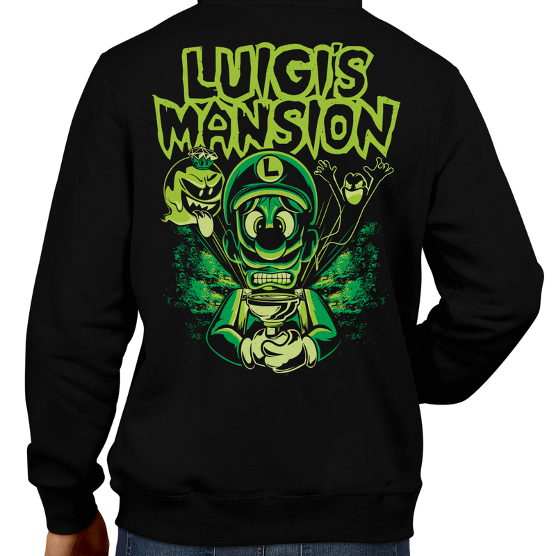 This unisex hoodie rocks. Black Hoodie For Men or Women. Sizes S to 5X - Boss, Rock and Roll, Princess, Nintendo Switch, Marilyn Manson, Luigi's Mansion, 2, 3, Gamecube, King Boo, Ghost, Gooigi, Super Mario, SMB, 3DS, Haunted House, Hotel, Sweet Dreams, Dark Moon, Polterpup, Men, Women, Gamer, Cold, Winter Clothes, Video games