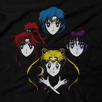 Heavy Metal Tees by Draculabyte l Made from 100% cotton, this unisex t-shirt rocks. Black T-shirt in sizes from small to 6X. Anime, Film, Animation, Japan, Japanese, Cartoon,  Sailor Moon, Sailor Mars, Saturn, Venus, Jupiter, Neptune, Mercury, Tuxedo Mask, Luna Artemis, Stick, Bohemian Rhapsody, Queen, Art, Store, Clothes, Shop