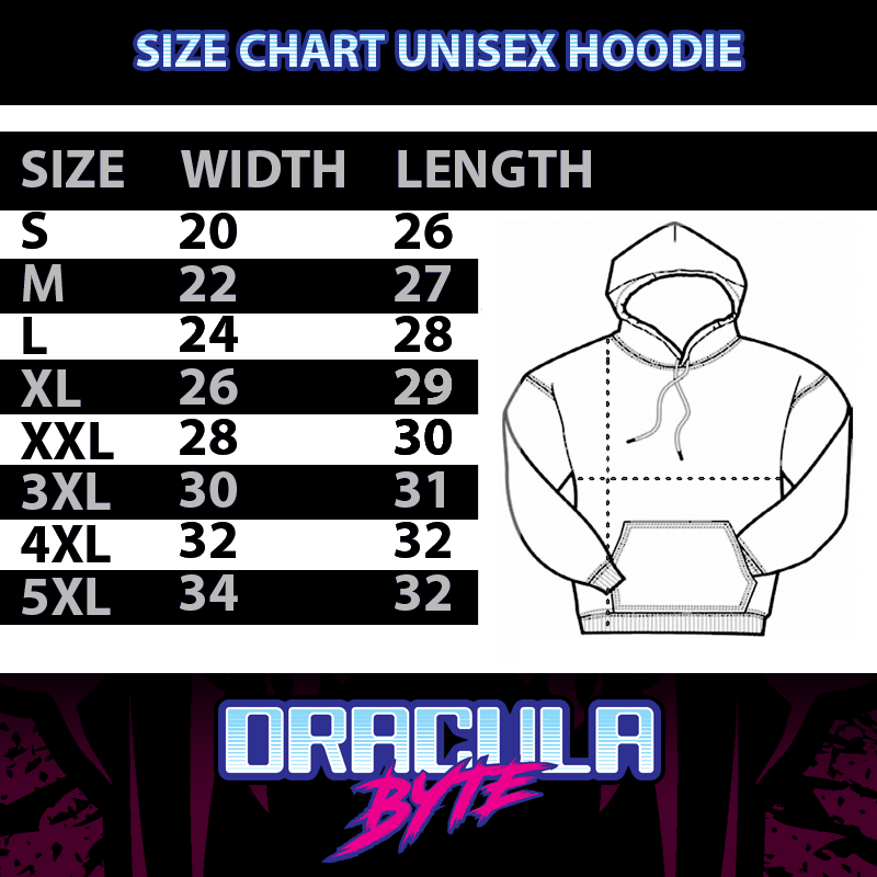 Heavy Metal Hoodies by Draculabyte l Made cotton, this unisex hoodie rocks. Unisex Mens and Womens Size Chart. S M L XL 2X 3X 4X 5X Hoodie, Hoody, Pullover